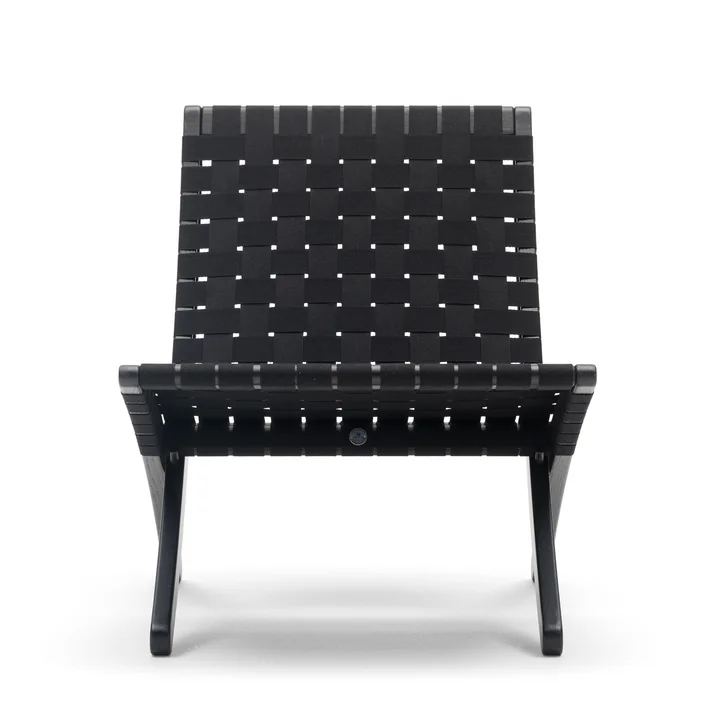 Carl Hansen - MG501 Cuba Chair, Eiche schwarz lackiert / schwarz / Beschläge Messing (Limited Edition)