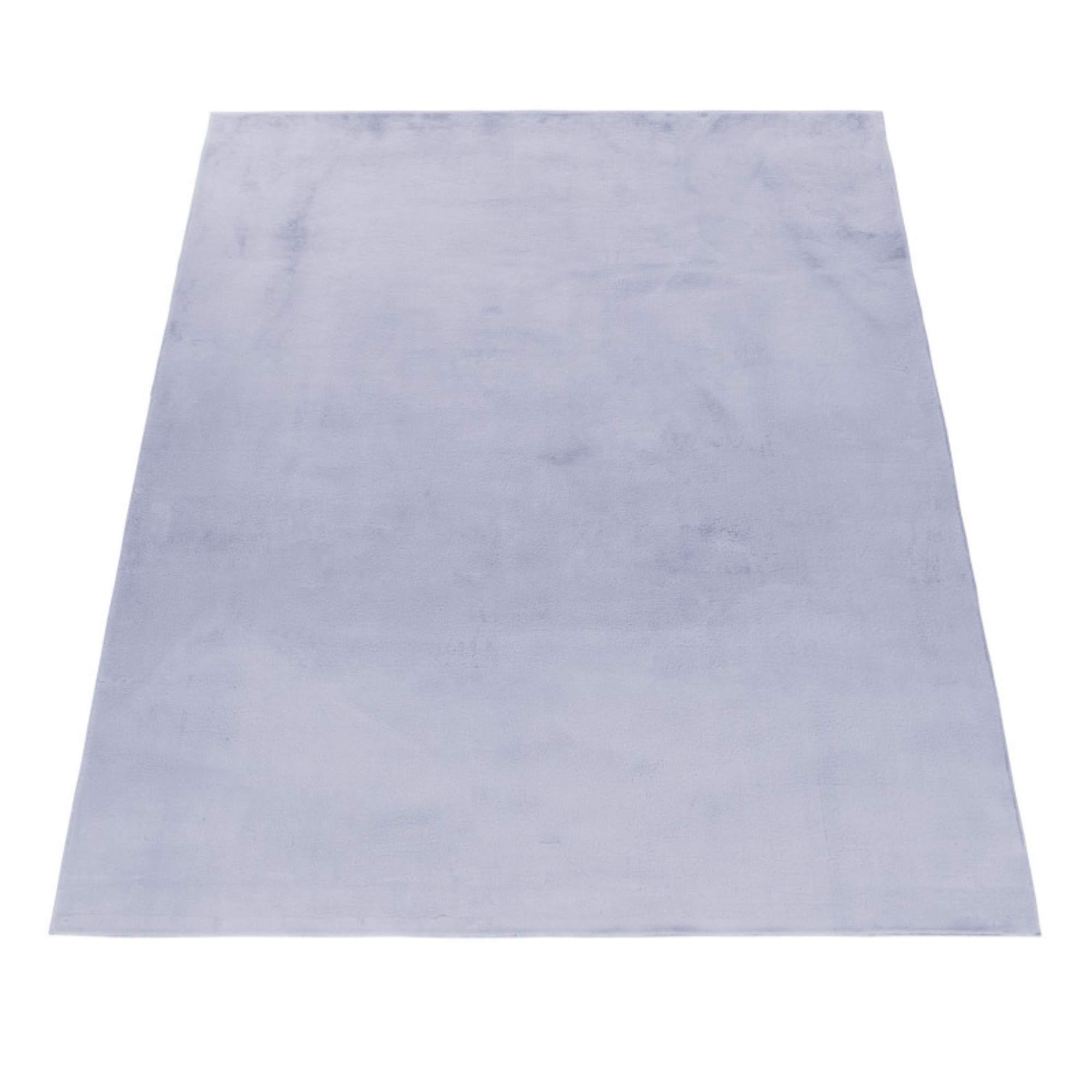 Weicher Hochflor Teppich Wohnzimmer Einfarbig, Felloptik, Flauschig, Rutschfest,