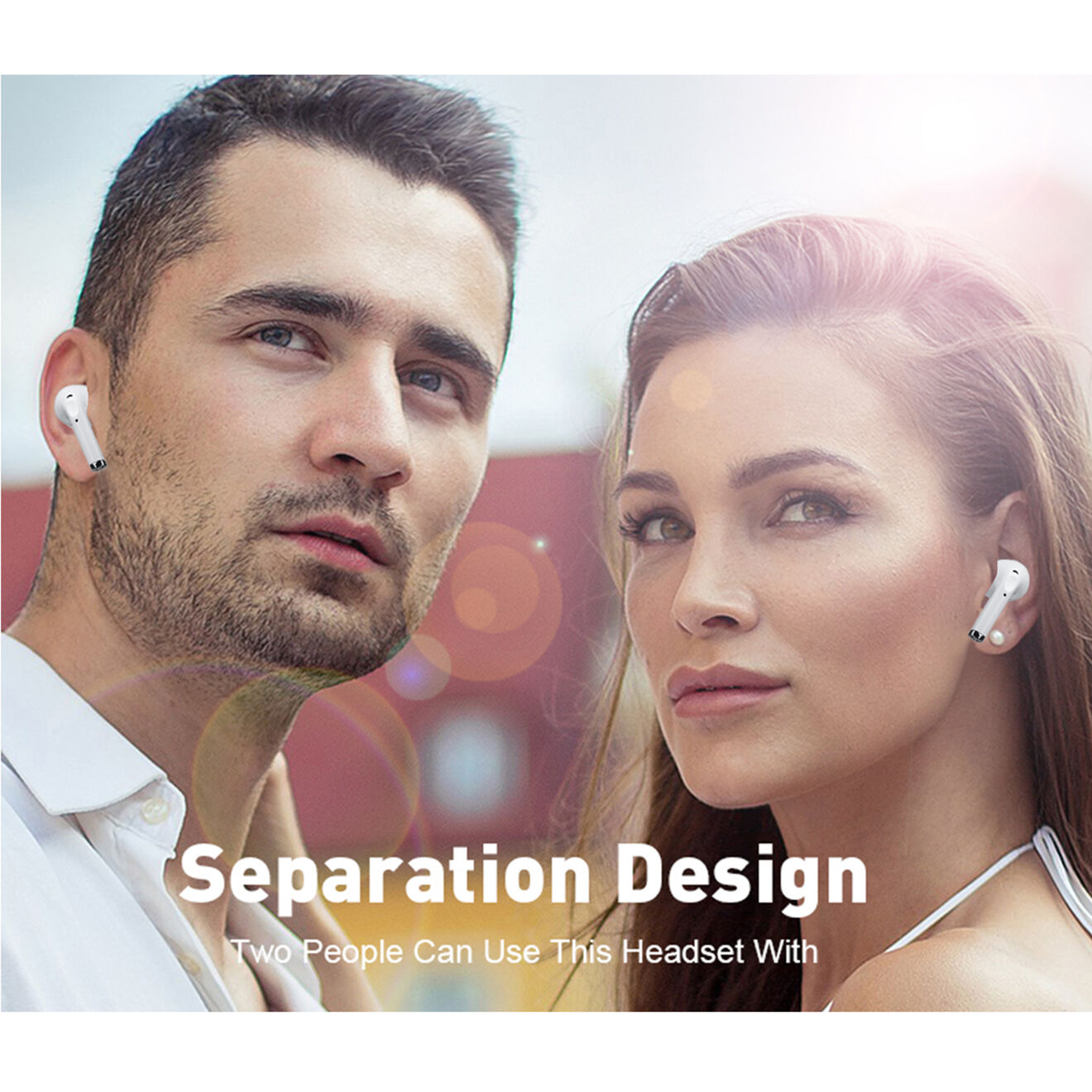 Onamaste Écouteurs Bluetooth avec réduction de bruit blancs