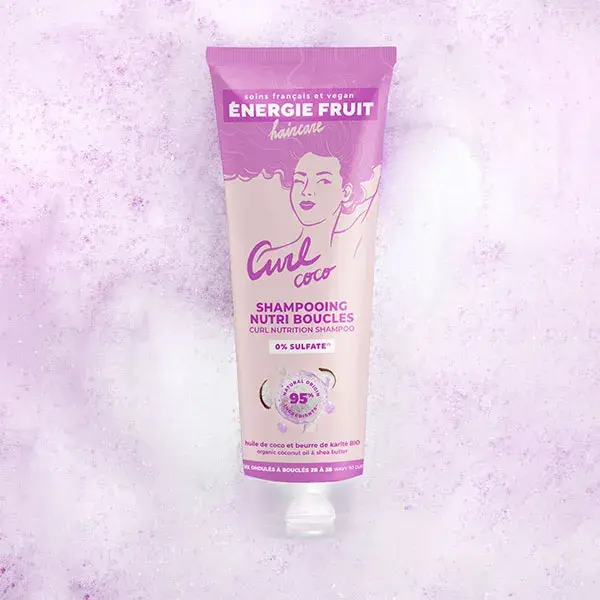 Shampoo Energie Fruit para Cabelos Cacheados e com Frizz, Coco e Manteiga de Karité Orgânica, 250ml