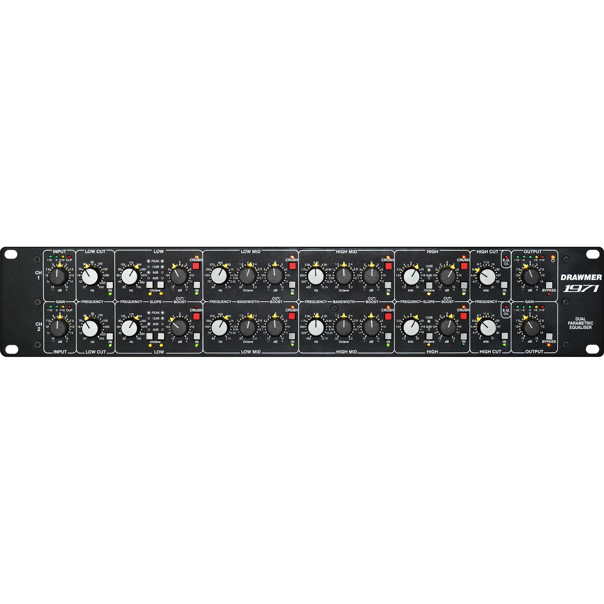 Drawmer 1971 tweekanaals parametrische equalizer