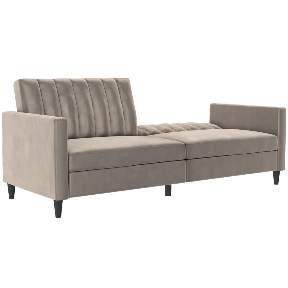 Celine - 3-zits slaapbank in taupe fluweel