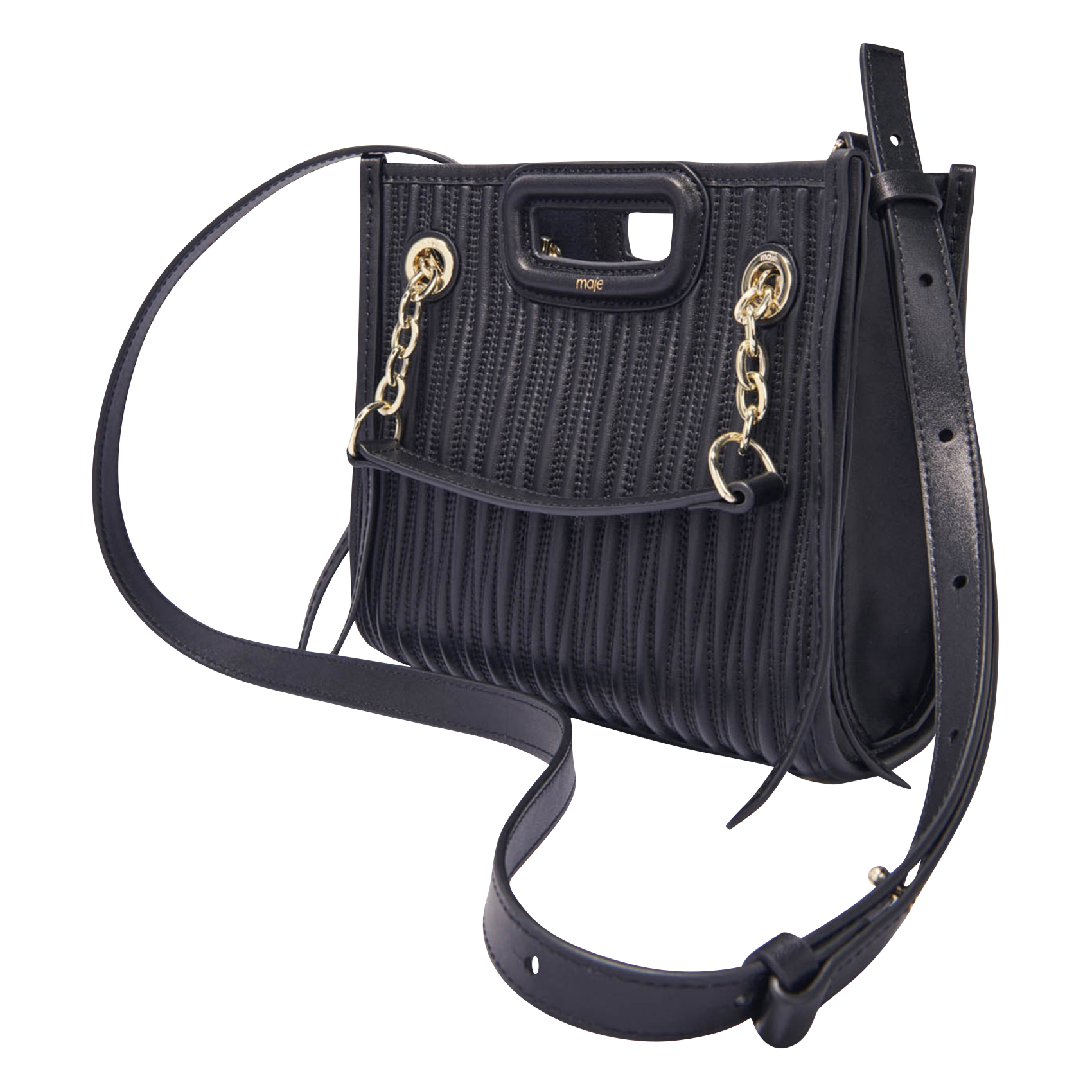 M CABAS MINI - Sac bandoulière en cuir | Noir