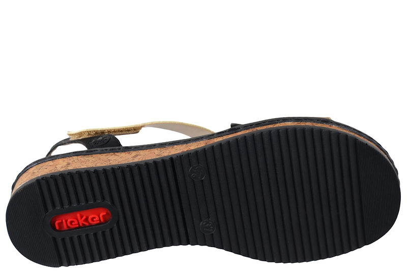 RIEKER SANDAL I MULTIFARVET PU
