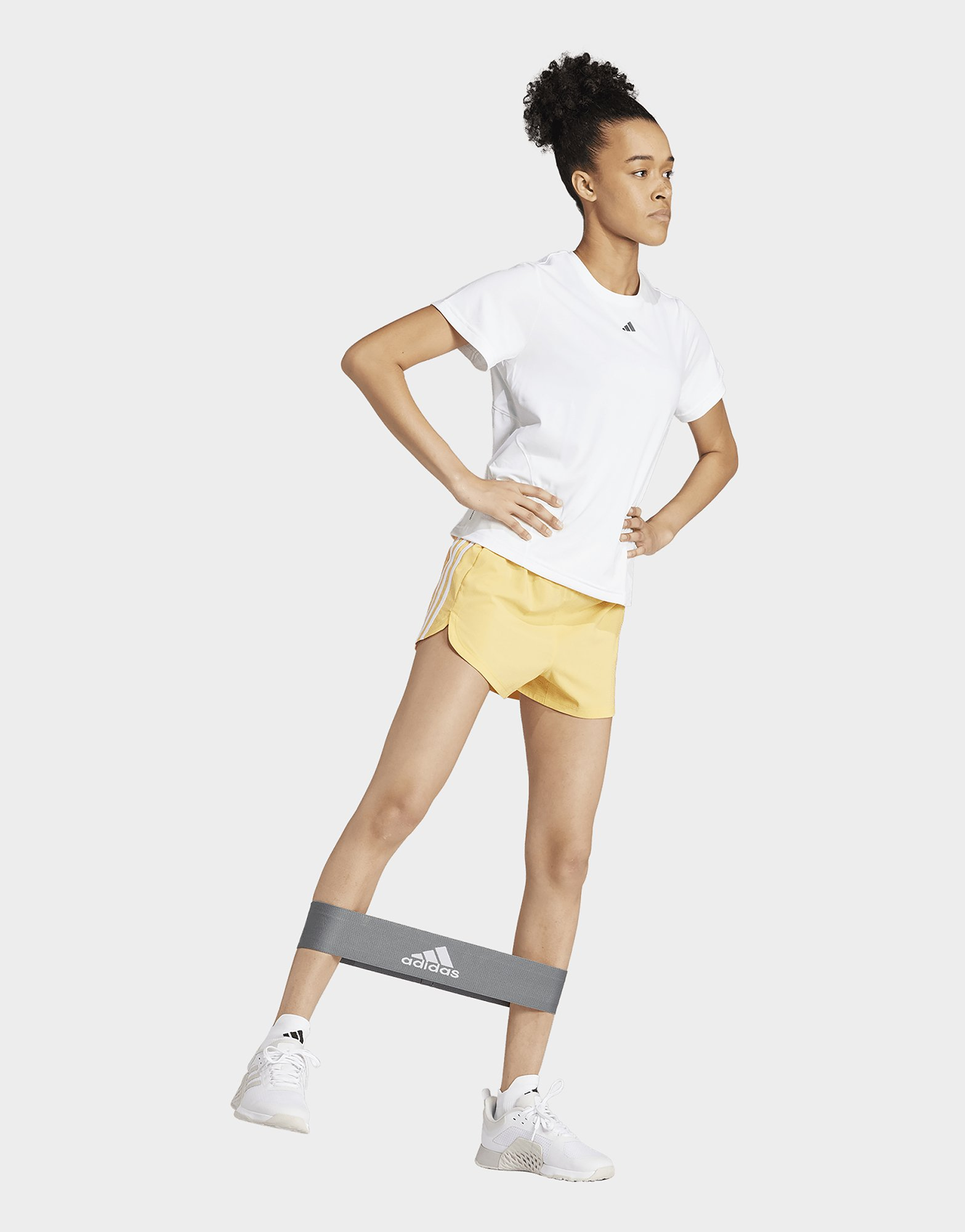 adidas Short de training taille haute toile Pacer 3 bandes