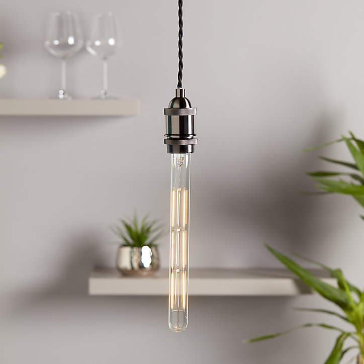 Ampoule décorative LED Diall tube T28 300mm E27 4W=40W blanc chaud