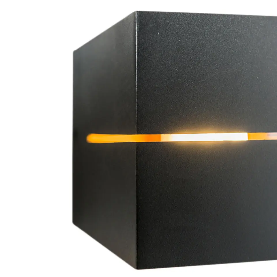 Qazqa wandlampen transfer groove zwart g9