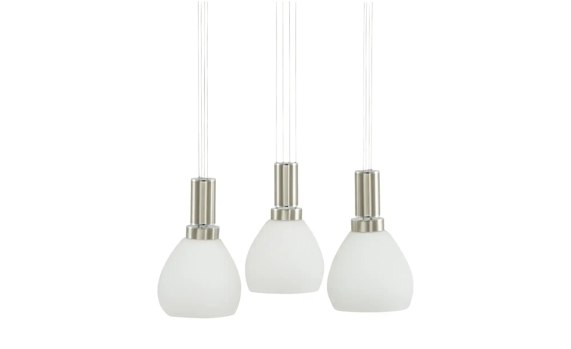 HELL-höllisch gutes Licht LED-Pendelleuchte, 3-flammig, Rondell, Nickel-matt