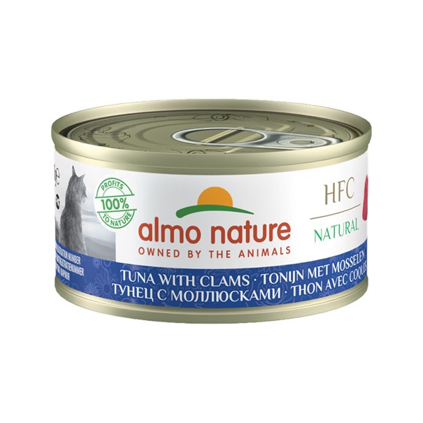 Almo Nature HFC 70 Natural Kattenvoer - Blik - Tonijn en Mosselen