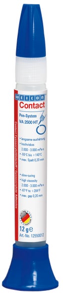 WEICON VA 2500 HT Cyanoacrylaatlijm | Hoge viscositeitssecondelijm, bestand tegen hoge temperaturen tot 140 °C | 12 g