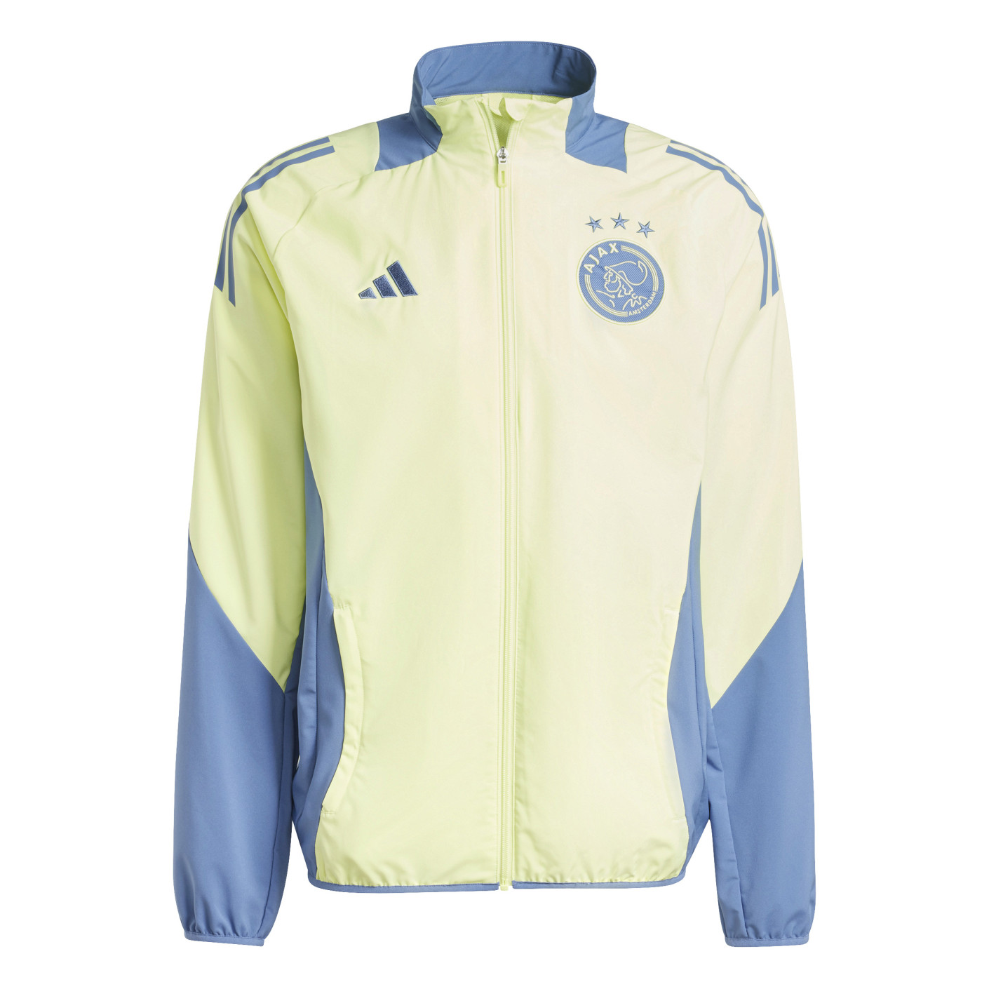 Adidas Ajax Presentatie Trainingsjack 2024-2025 Geel Blauw