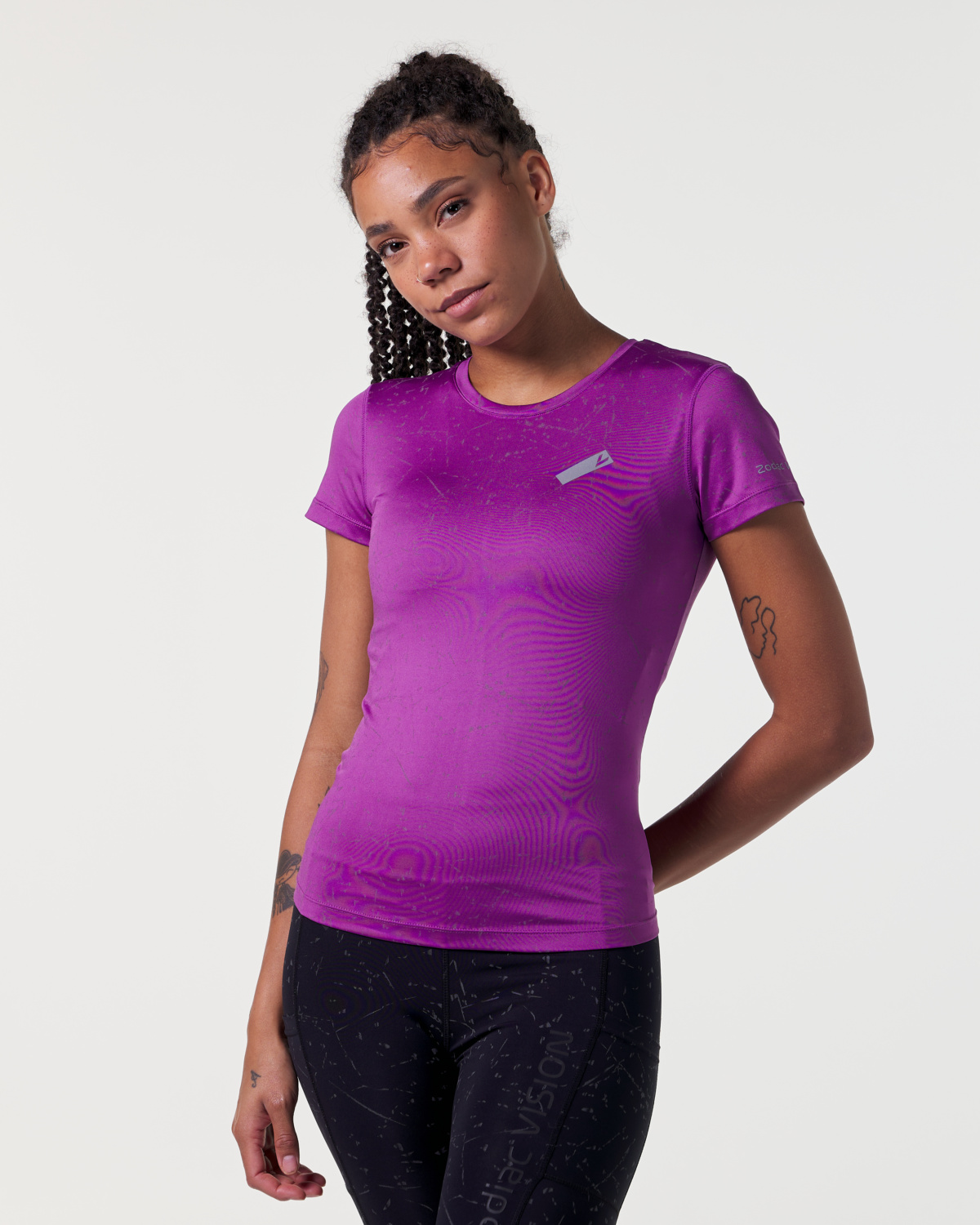 LEVITY Zodiac Reflective Tee Violet Stardust