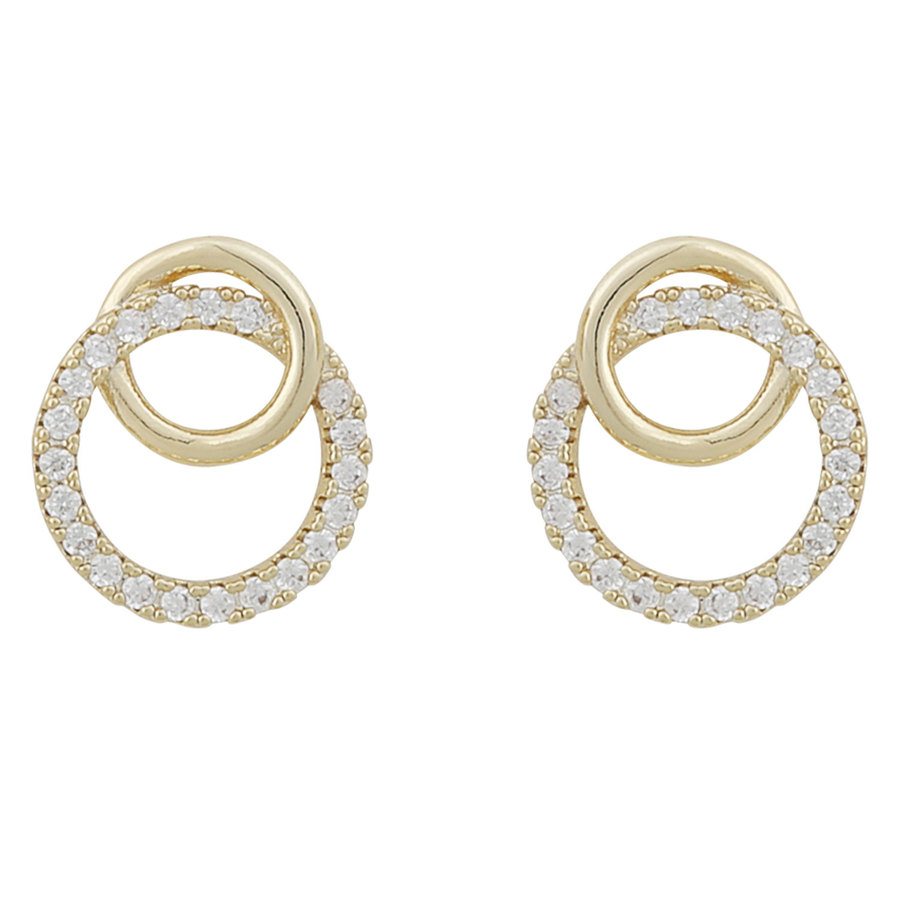 Snö Of Sweden Mona Irregular Earring Gold/Clear