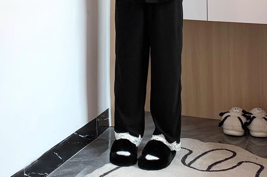 GOUB - Pyjamaset: top met lange mouwen en knoopjes + broek