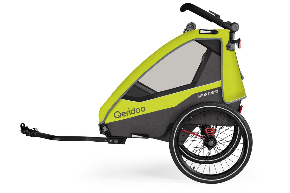 Qeridoo Fahrradanhänger Sportrex 2 Limited Edition Lime Green