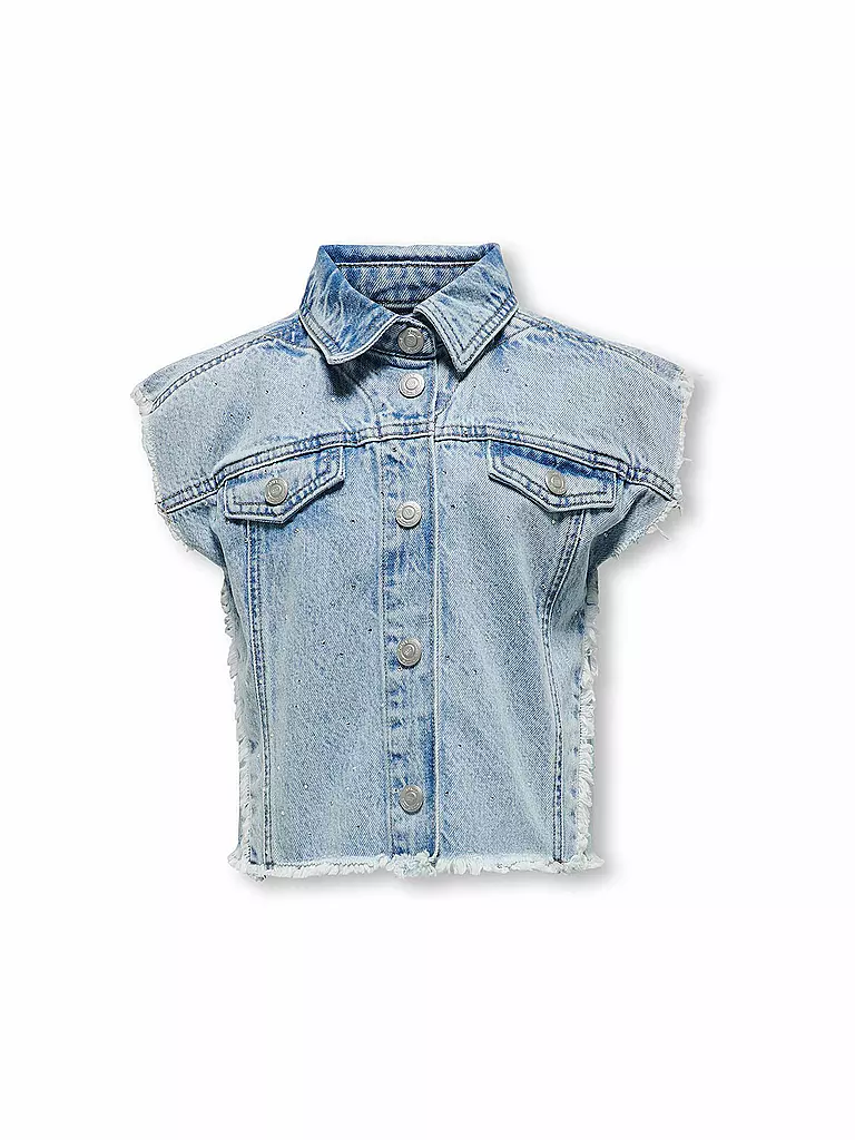 ONLY Mädchen Jeansgilet KOGCOBAIN hellblau