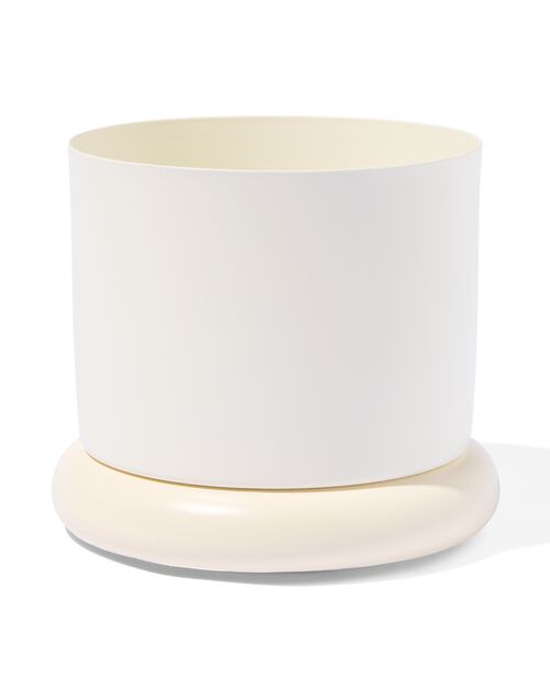 pot de fleurs Ø 15,5 x 12 cm métal blanc
