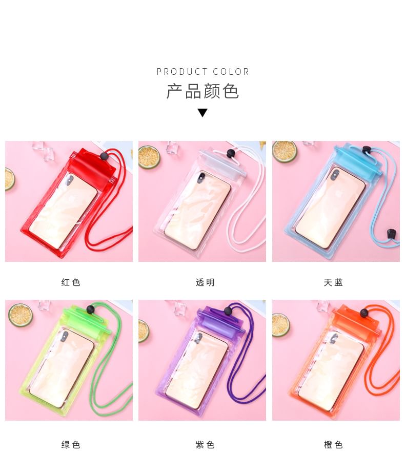 Eranso - Transparante waterdichte PVC-telefoonhoes
