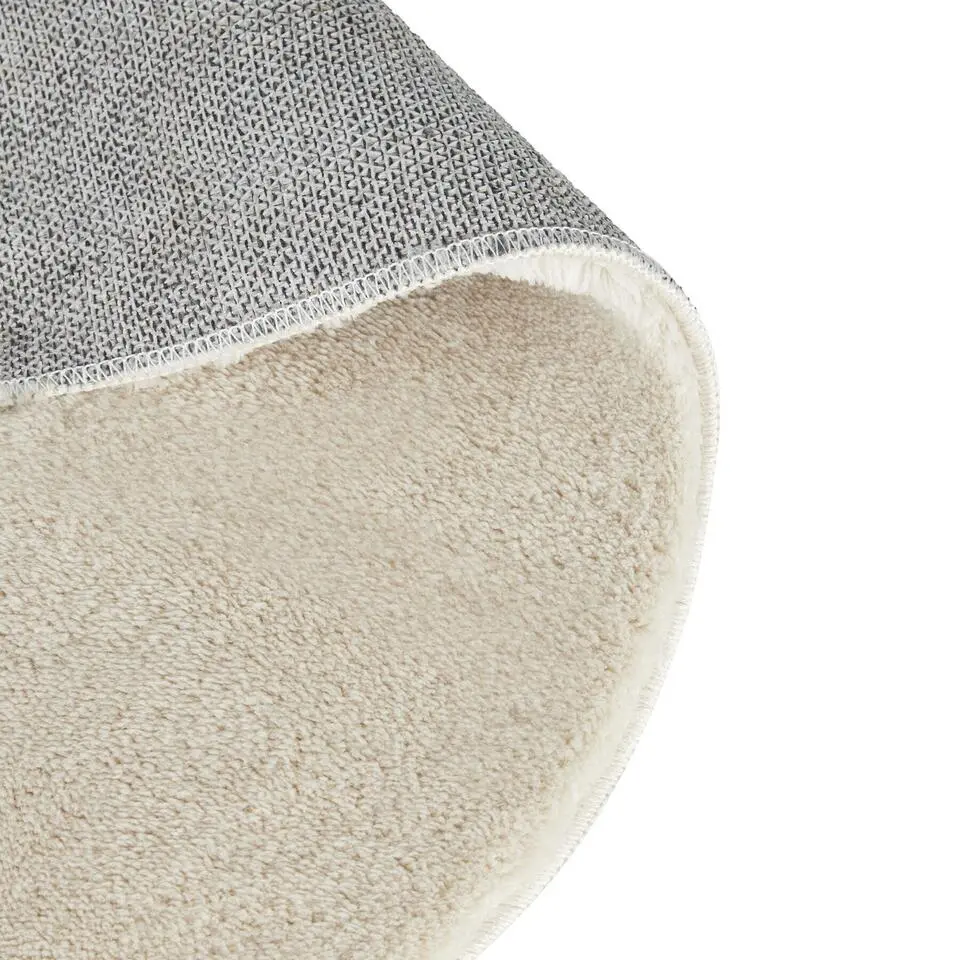 tectake® Kortpolig vloerkleed Soft Zone Ø 120 cm - Beige