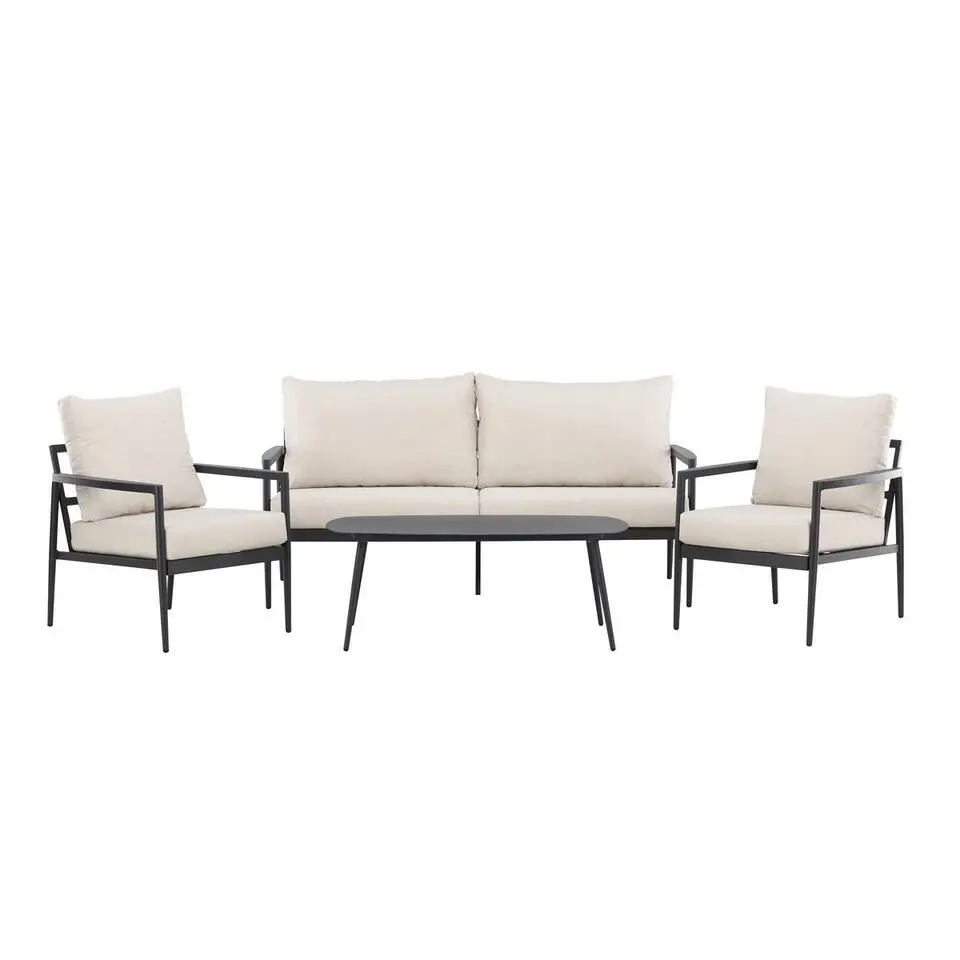 Svea - Kiara loungeset - zwart/beige