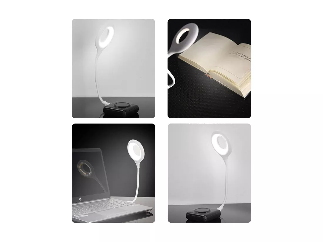 Lampada Well Home avec commande vocale blanche H.32cm