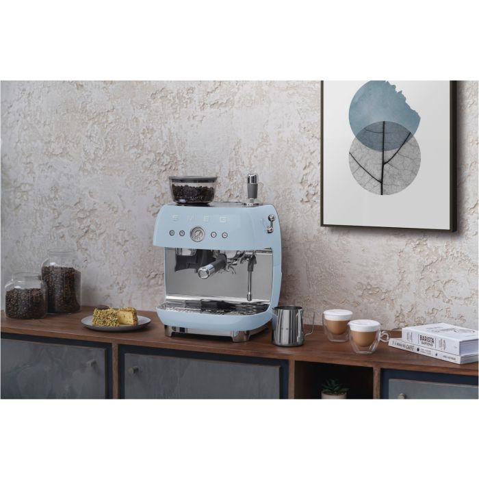 SMEG Espressomaschine 50's Style EGF03PBEU Pastellblau