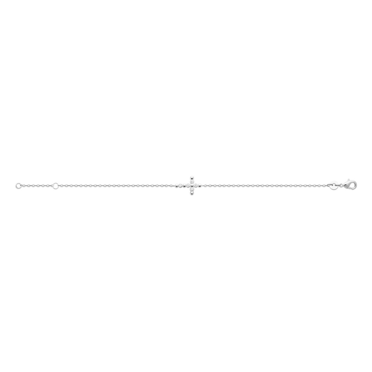 Bracelet Brillaxis croix chretienne sertie