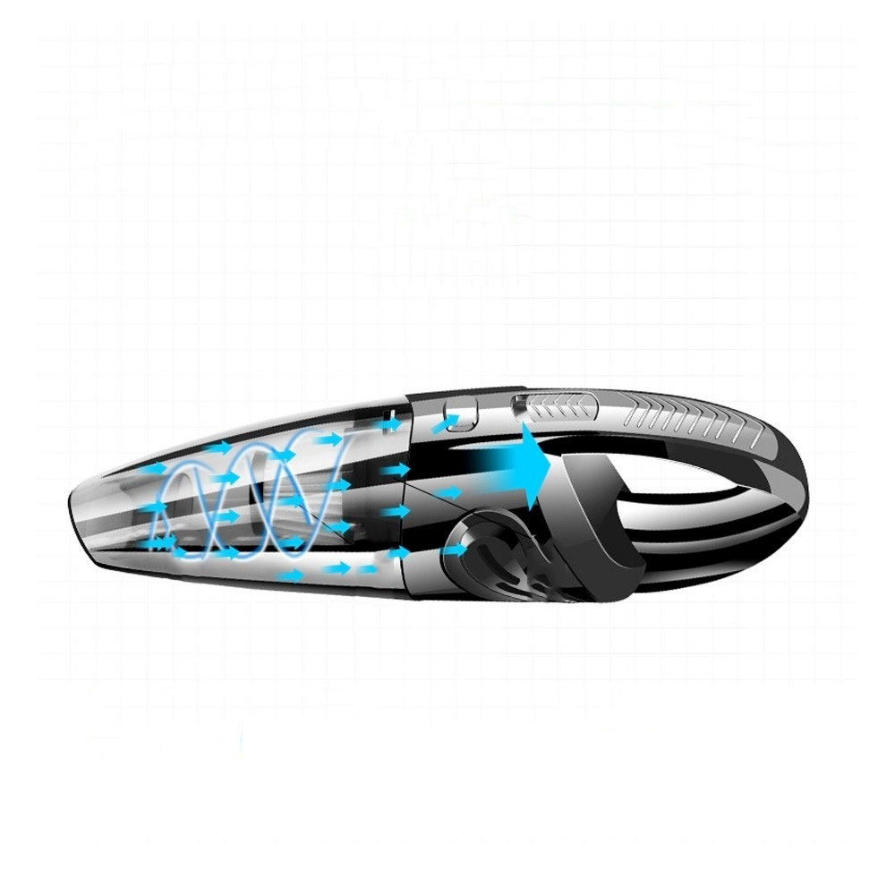 (120 Watt) Ultraleichter Kabelloser Hand Staubsauger mit Reinigungsaufsätzen für Haushalt / Auto - Schwarz