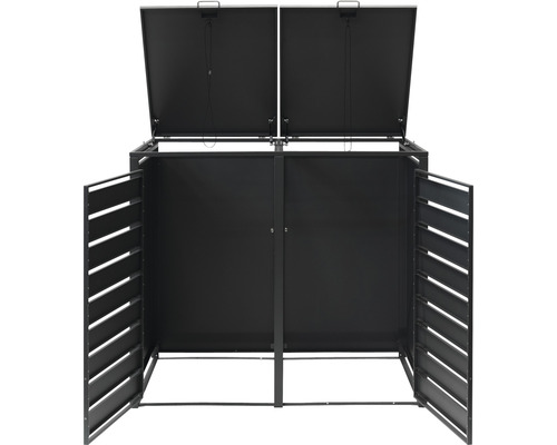 WESTMANN bakkenopbergbox inclusief gasveren en dekseldempers, 132 x 80 x 116 cm, antraciet