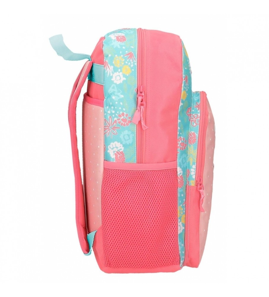 Mochila Escolar Roll Road 40cm Roll Road My Little Town adaptável rosa
