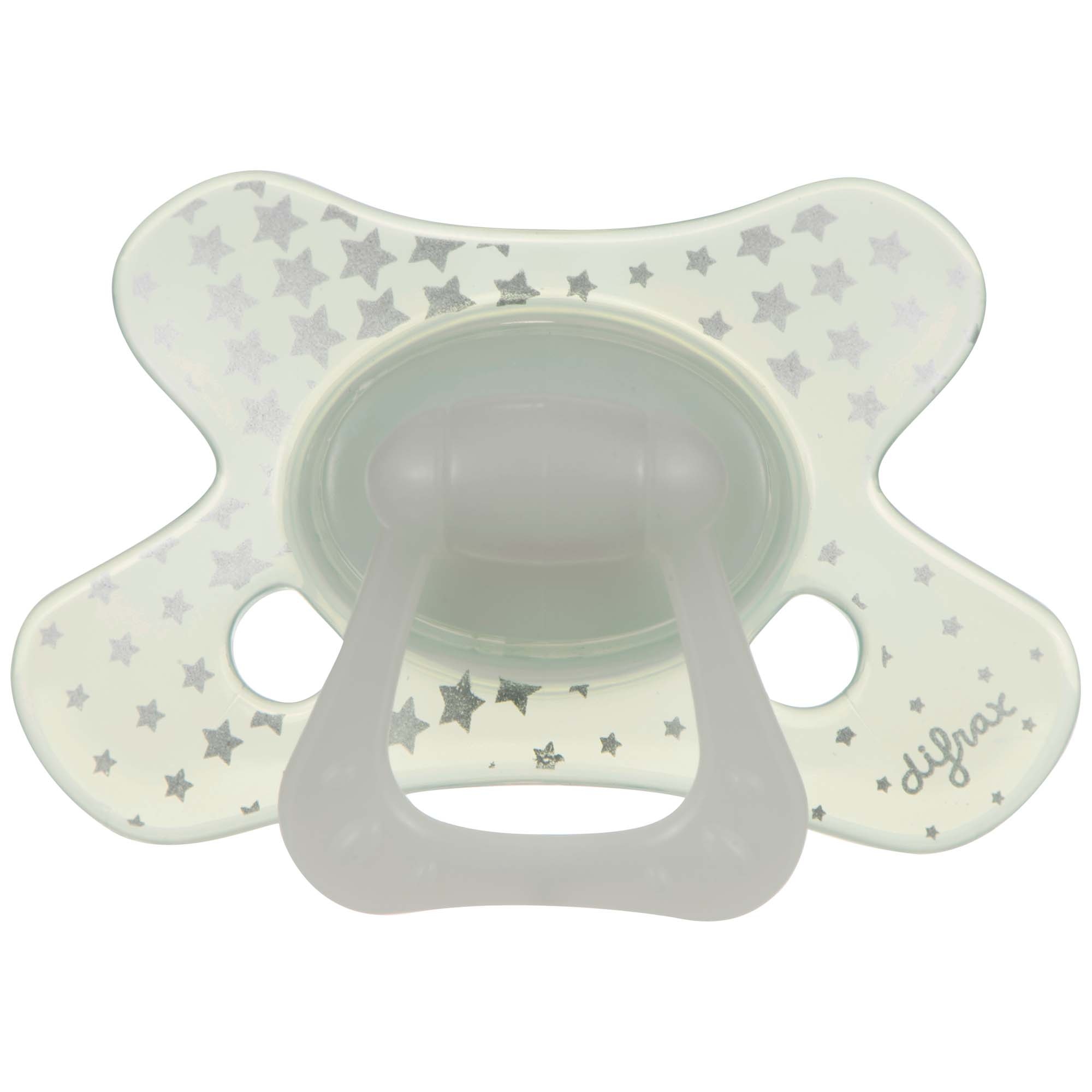 Difrax fopspeen glow in the dark 12 maanden naturel