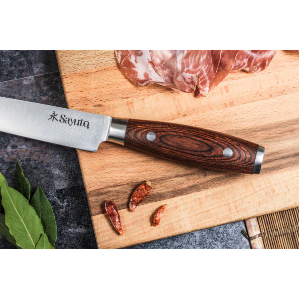 Couteau Sayuto Pakka X50 modèle découpeur 20,5cm manche riveté Sayuto