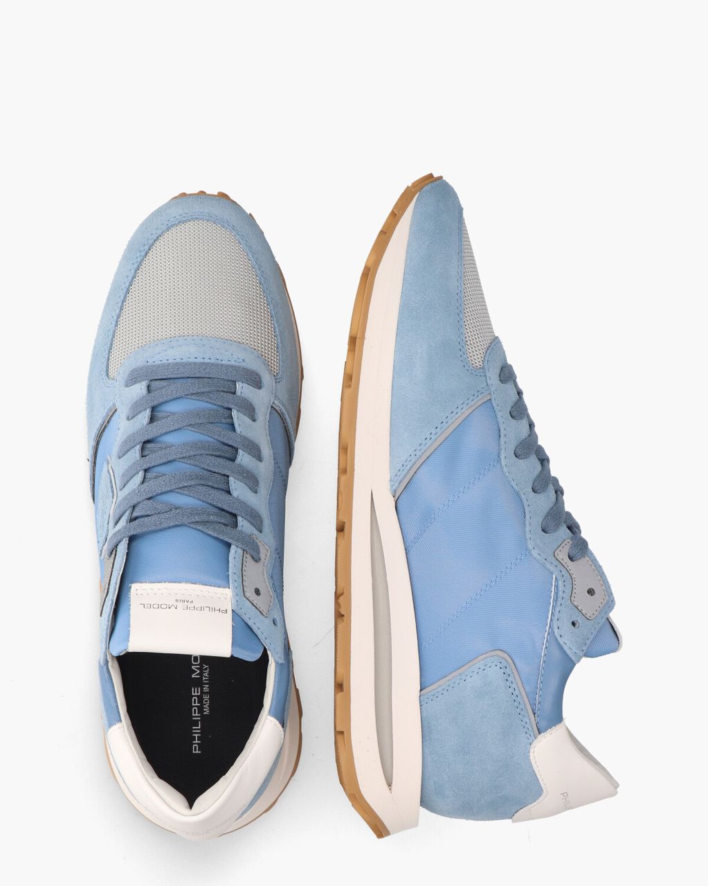 Philippe Model Tropez Haute Lichtblauw Herensneakers