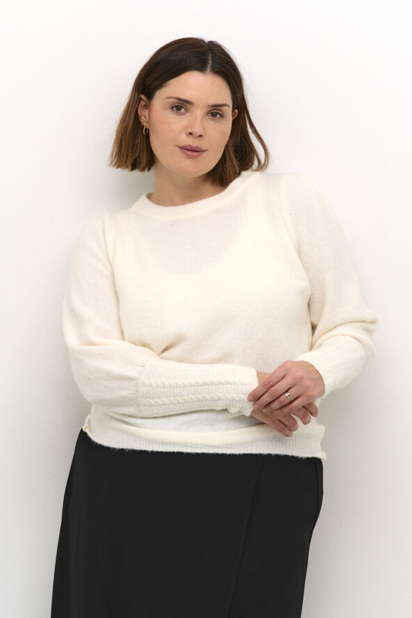 Kaffe Curve KCamalia Knit Pullover Chalk