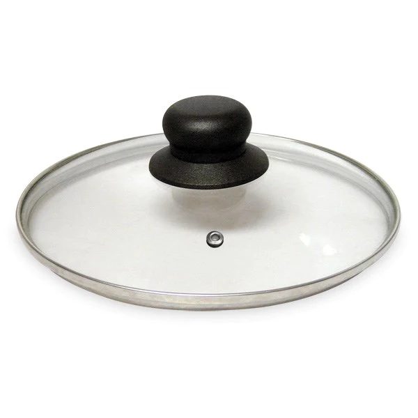 Couvercle en verre cerclé inox 18 cm Mathon