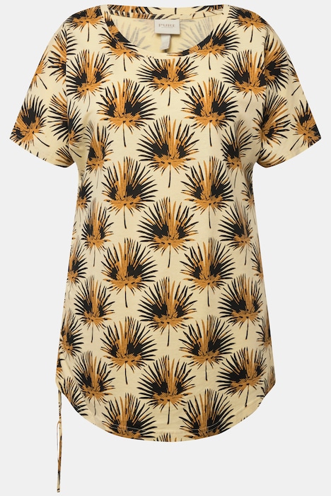 T-Shirt, Raffband, V-Ausschnitt, Halbarm, Biobaumwolle
