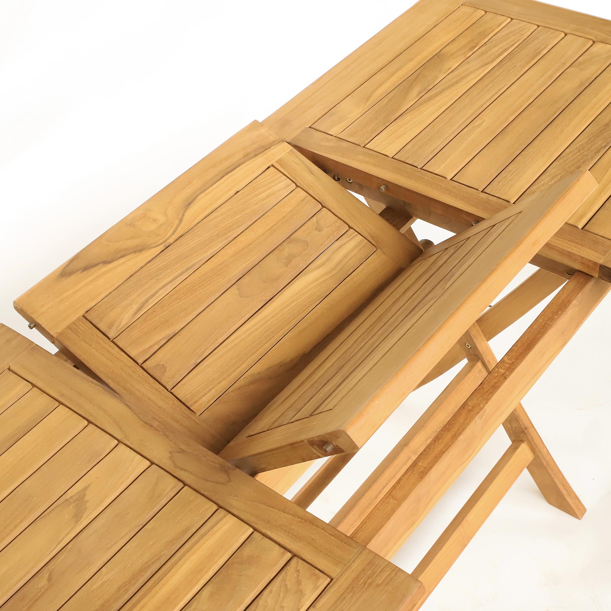 Klapp- & Auszieh-Gartentisch 'Stavanger', Teak natur, B 120 / 170 cm, L 70 cm, H 75 cm günstig bestellen