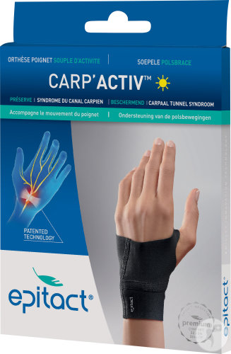 Epitact Orthèse Poignet Souple D'Activité Carp'Activ Syndrome Canal Carpien Taille S Droite 1 Pièce
