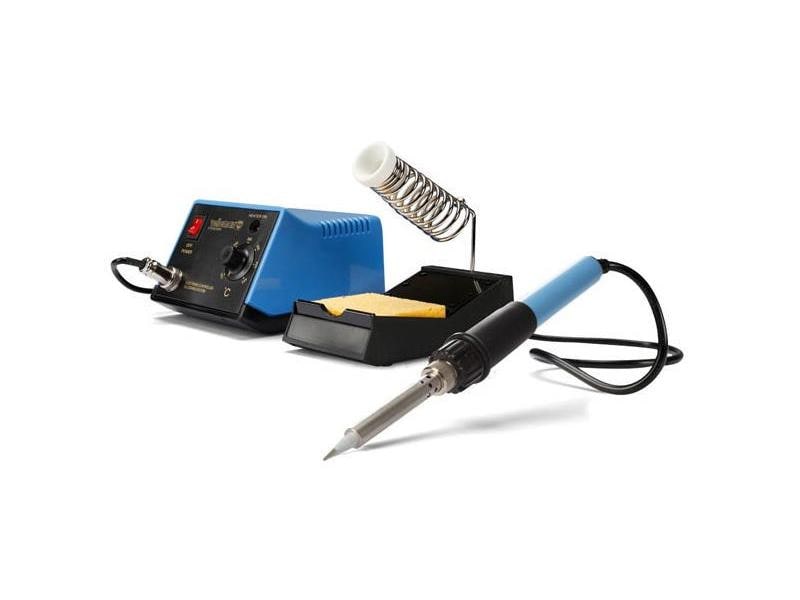 Velleman Lötstation VTSSC50N Set, 1-Kanal, 48W Lötkolbenständer und Reinigungsschwamm