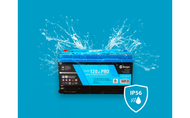 Berger LiFePO4 Lithium Batterie 120 Ah 12V mit Bluetooth (mit & ohne Heizung)