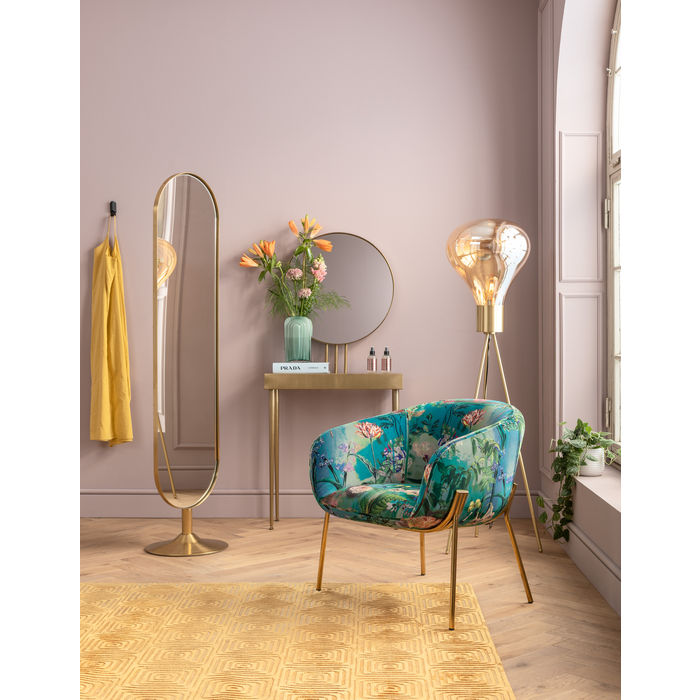 Kare Design Curve Staande Ovale Spiegel - B40 X H170 Cm - Goud
