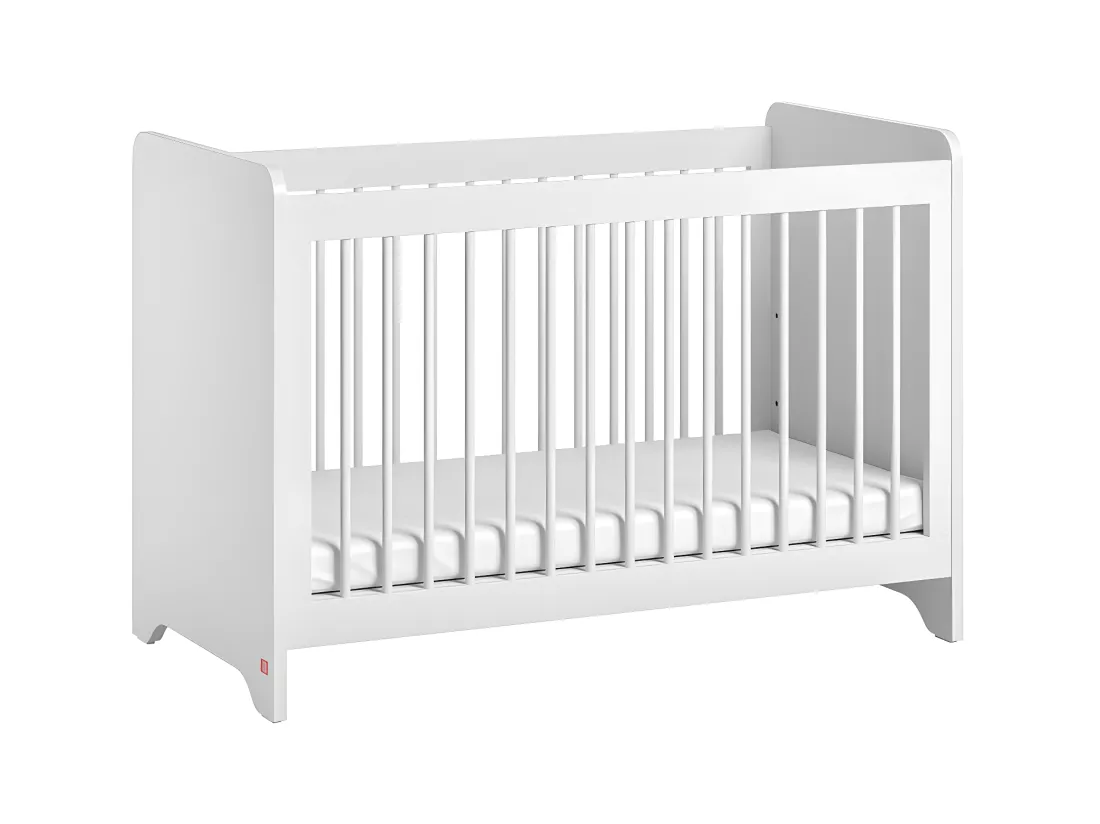Lit bébé 60x120 et armoire 2 portes Ova Blanc