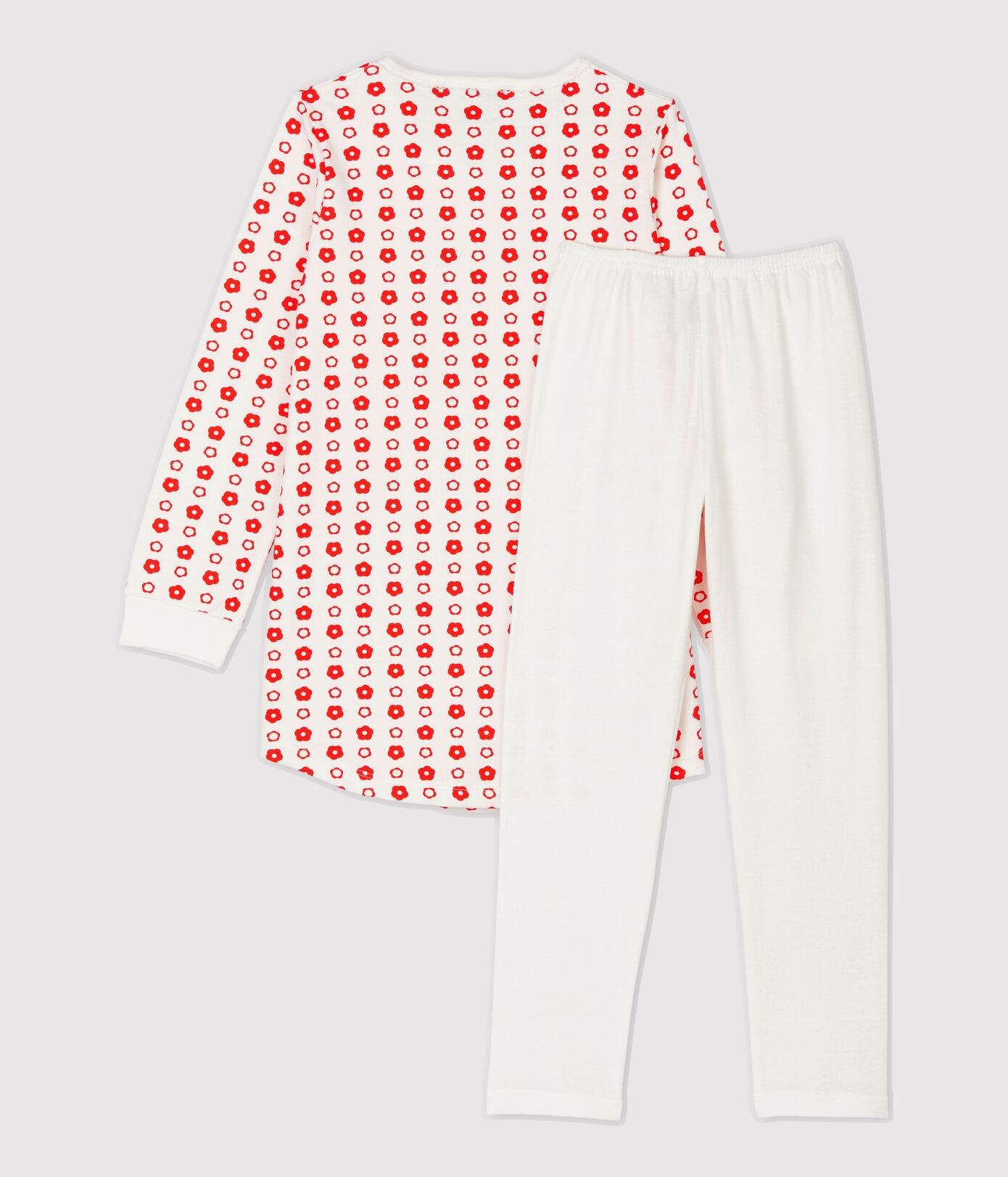 Chemise de nuit imprimé fleurs graphiques petite fille en molleton