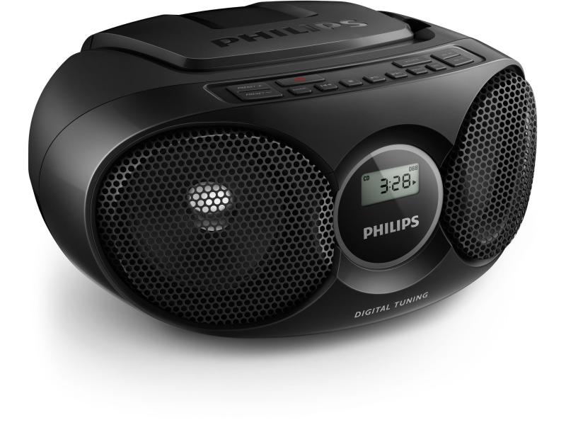 Philips Radio/CD-Player AZ215 Schwarz Geniessen Sie Ihre Musik überall
