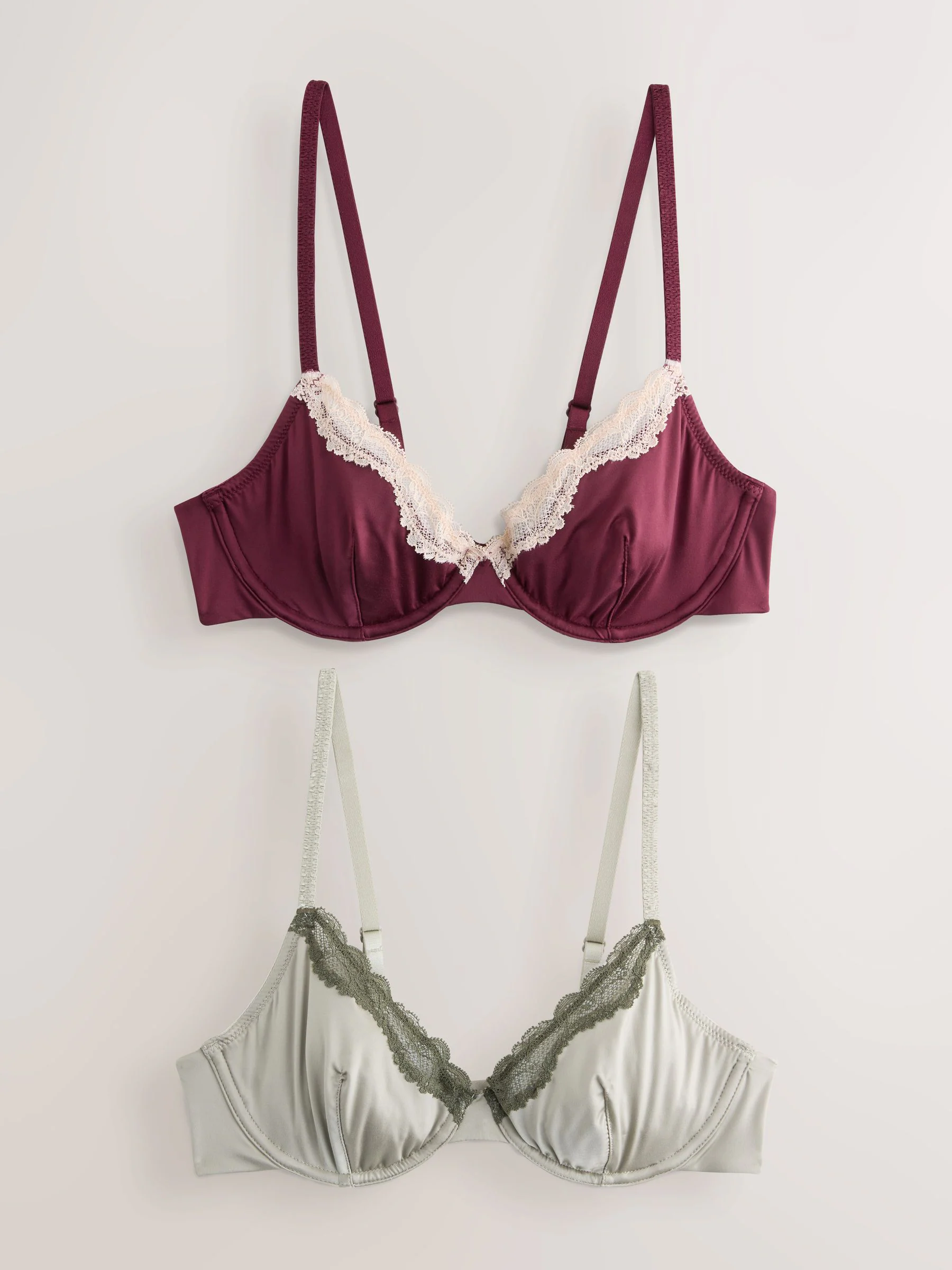 Plum/Green - High Shine Bra