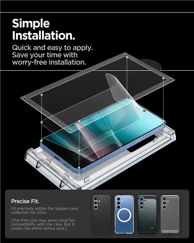 Samsung Galaxy S25  Plus EliteShield EZ Fit HD TPU Folie Case Friendly   Montagerahmen (AFL09087)