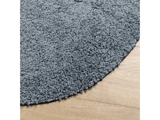 Tapis shaggy à poils longs moderne bleu ø 160 cm