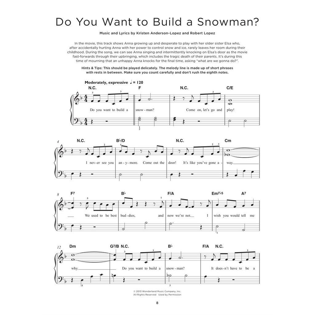Hal Leonard Really Easy Piano The Frozen Collection songboek voor piano