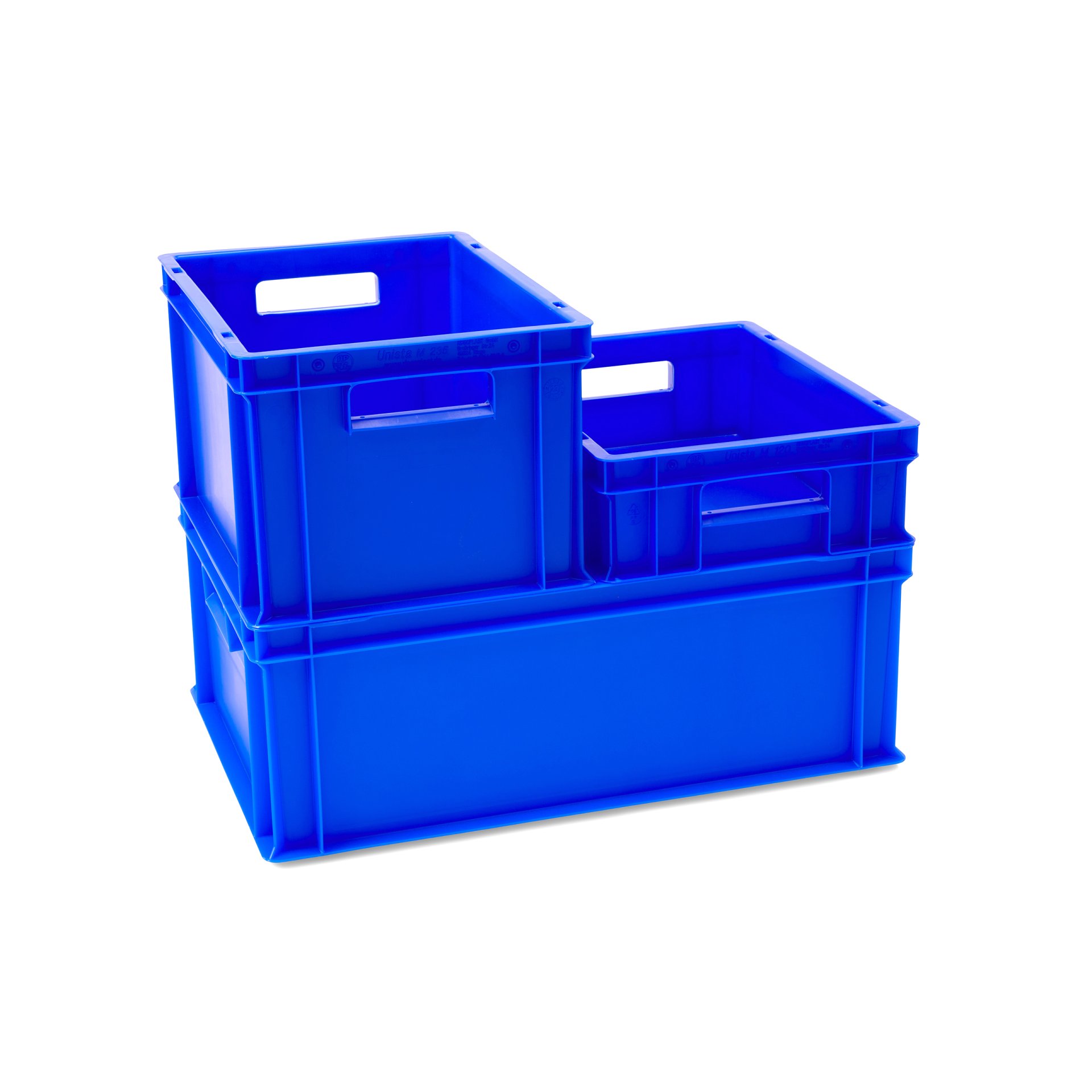 Stapelkiste ultramarinblau, verschließbar