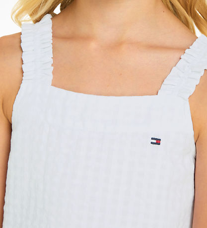 Tommy Hilfiger Top - Seersucker-Gingham - Weiß